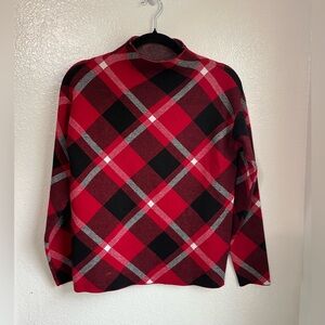 Rachel Zoe Red and Black Turtleneck Sweater